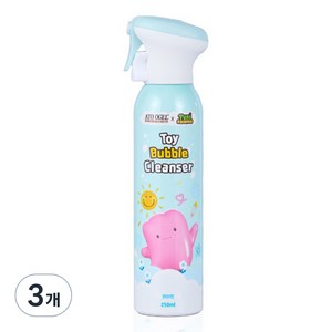 아토오겔 유아용 토이 버블 클렌저 화이트 베이비파우더향, 250ml, 3개