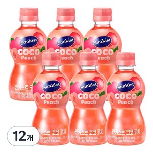 썬키스트 코코 피치 음료, 300ml, 12개