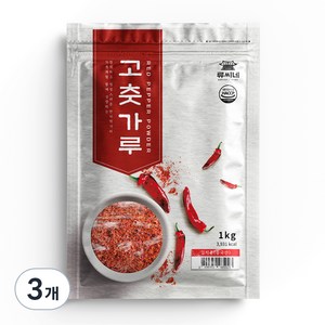 류씨네 중국산 고춧가루 김치용, 1kg, 3개