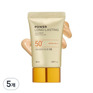 더페이스샵 파워 롱래스팅 선 크림 SPF50+ PA+++, 50ml, 5개