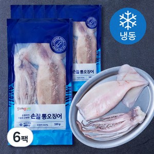 곰곰 손질 통오징어, 320g, 6팩