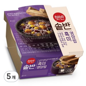 햇반 솥반 흑미영양밥, 200g, 5개