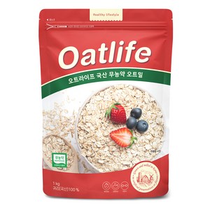 오트라이프 국산 무농약 오트밀, 1kg, 1개