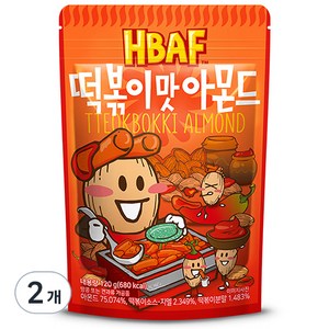 바프 떡볶이맛 아몬드, 120g, 2개