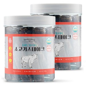 앱솔루트블랙 강아지 소고기 스테이크 180g, 2개