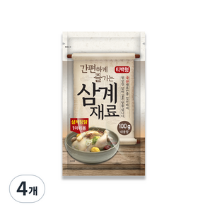 농업회사법인 한조(주) 간편하게 즐기는 티백형 삼계재료, 100g, 4개