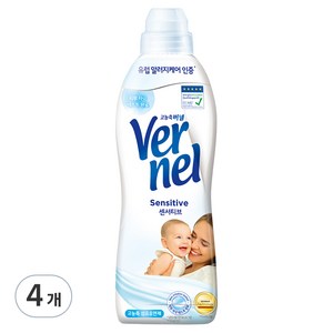 버넬 고농축 센서티브 섬유유연제 플라워 부케 본품, 900ml, 4개