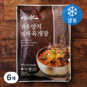 백제원 한우양지 대파육개장 (냉동), 600g, 6개