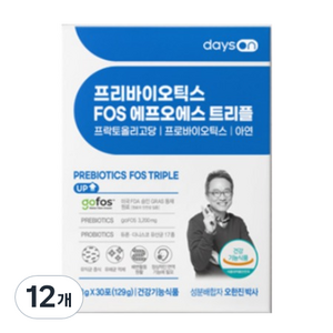 데이즈온 오한진 프리바이오틱스 FOS 트리플, 129g, 12개