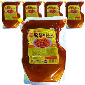 오뚜기 오쉐프 떡볶이소스, 2kg, 5개