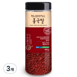 농협 하나로라이스 홍국쌀, 450g, 3개