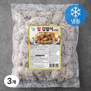 바른웰 우리밀 찰 김말이 (냉동), 1kg, 3개