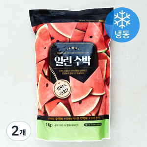 우양 얼린 수박 (냉동), 1kg, 2개