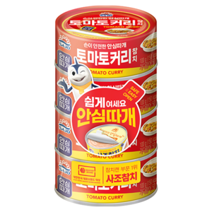 사조 토마토커리 참치, 100g, 4개