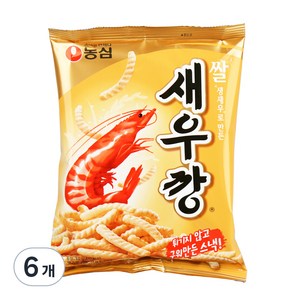 농심 쌀새우깡, 80g, 6개