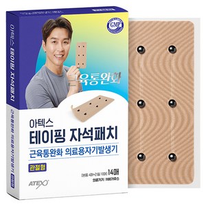 아텍스 테이핑 자석패치 관절형 1100가우스 4p + 리필 10p 세트, 1세트