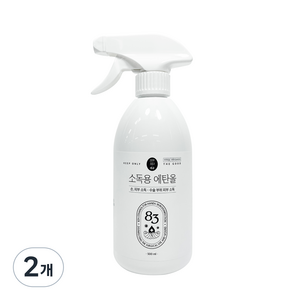 정말싫다 청솔 소독용 에탄올, 2개, 500ml