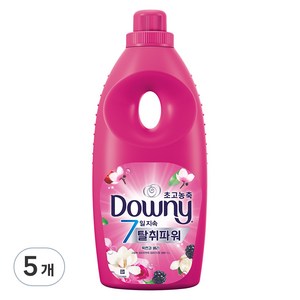 다우니 7일지속 탈취파워 초고농축 섬유유연제 목련과 베리 본품, 1L, 5개