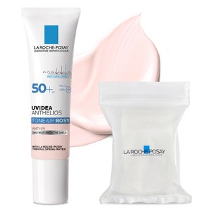 라로슈포제 유비데아 안뗄리오스 톤업 로지 선크림 SPF50+ PA++++ 30ml + 화장솜 30매, 1세트