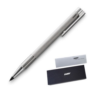 LAMY 로고 샤프 브러쉬드 스틸 + 하드케이스 + 리플렛, 0.5mm, 1개