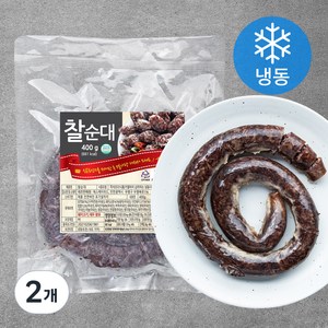 자연에찬 찰순대 (냉동), 2개, 400g