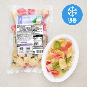 네니아 유기가공식품 인증 우리밀 삼색수제비 (냉동), 1개, 500g