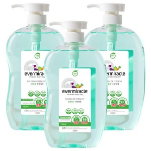 에버미라클 EM 주방세제, 750ml, 3개