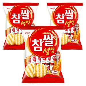 크라운 참쌀설병, 128g, 3개