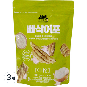 빠삭어포 어니언, 100g, 3개