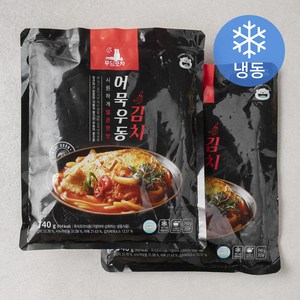 푸딩팩토리 김치 어묵우동 2인분(냉동), 740g, 2개