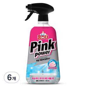 홈스타 핑크파워 욕실 찌든때 클리너, 6개, 750ml