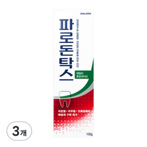 파로돈탁스 데일리 후로라이드 치약, 100g, 3개