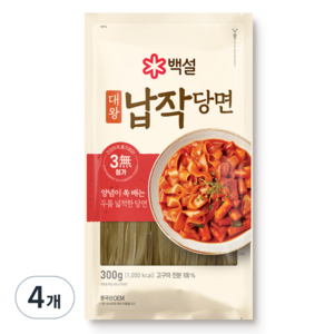 백설 대왕 납작당면, 300g, 4개