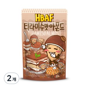 HBAF 티라미수맛 아몬드, 190g, 2개