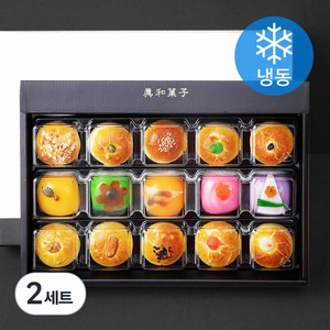 진화과자 우리밀 만쥬 10구 + 화과자 5구 선물세트 625g (냉동), 2세트