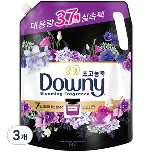 다우니 7일간 피어나는 향수 컬렉션 미스티크 초고농축 섬유유연제 리필, 2.6L, 3개