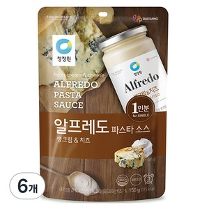 청정원 알프레도파스타소스 싱글파우치, 150g, 6개