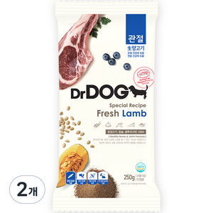 닥터독 강아지 기능성 사료, 뼈/관절강화, 250g, 2개