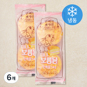 단백질과자점 미니 보름달빵 (냉동), 120g, 6개