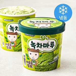 해태아이스크림 녹차마루 (냉동), 660ml, 2개