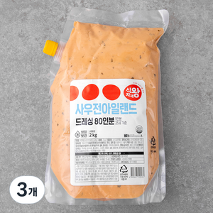 식자재왕 사우전 아일랜드 드레싱, 2kg, 3개