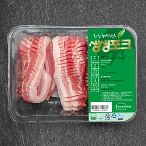 생생포크 한돈 무항생제 1등급 칼집 삼겹살 구이용 (냉장), 500g, 1개