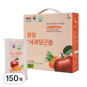 싱싱 국내산 사과당근즙, 100ml, 150개