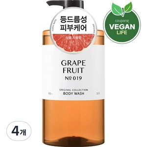 해피바스 오리지널 컬렉션 자몽 바디워시, 910g, 4개