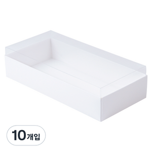 봄91 투명 PET덮개 마카롱 상자 대 22 x 10.3 x 5.3 cm, 10개입