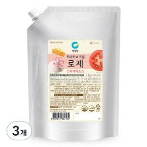 청정원 로제 스파게티소스, 2kg, 3개