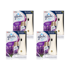 그레이드 자동분사 방향제 + 라벤더 & 바닐라 방향제 리필, 269ml, 4세트