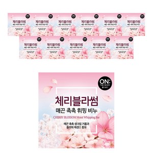 온더바디 매끈 촉촉 플라워 휘핑 비누 체리블러썸, 90g, 12개