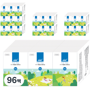 릴리프 포유 미니 포켓티슈, 10매, 96개