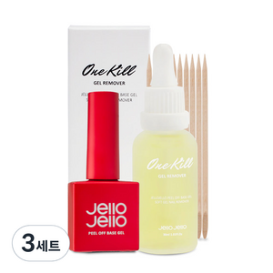 젤로젤로 필오프베이스젤 + 전용 원킬리무버 세트, 30ml, 3세트